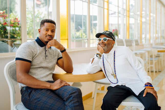 Nate Parker and Spike Lee at the Venice Film  Festival in Venice, Italy on Sept. 1, 2019.