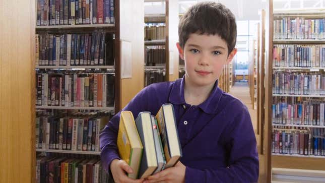 Image for article titled Third-Grader Clearly Biting Off More Than He Can Chew At Elementary School Book Fair