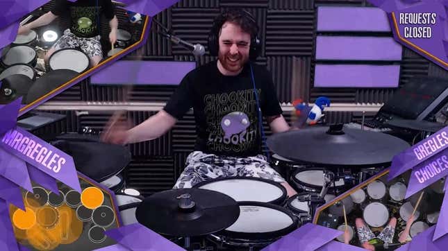 Image for article titled Drumming On Twitch Helps Successful Streamer Control His Tourette&#39;s