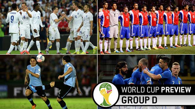 Image for article titled World Cup Group D Preview: Luis Suárez Is Bathing In Placenta Right Now