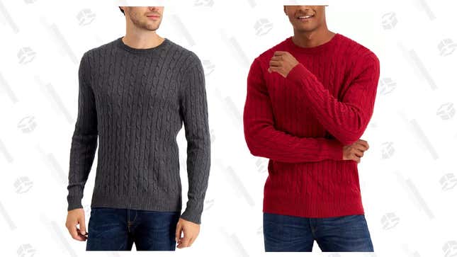   Club Room Cable-Knit Sweater | $17 | Macy’s 