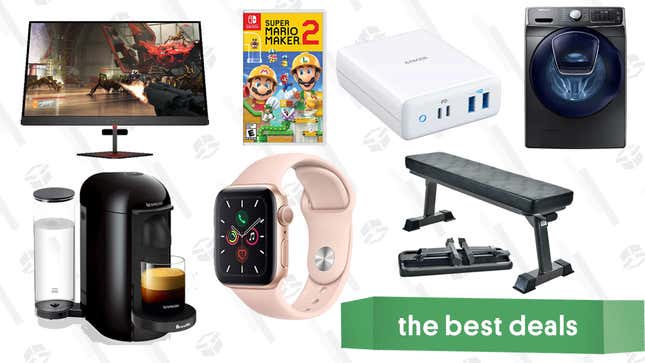 Image for article titled Thursday&#39;s Best Deals: HP 72-Hour Flash Sale, Apple Watch Series 5, Breville Espresso Maker, Anker 100W Charger, Workout Bench, and More