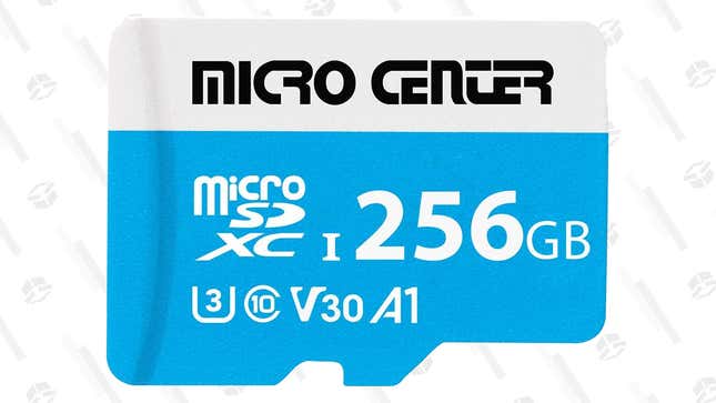 Micro Center microSD Card (64GB) | $9 | Amazon
Micro Center microSD Card (128GB) | $16 | Amazon
Micro Center microSD Card (256GB) | $30 | Amazon