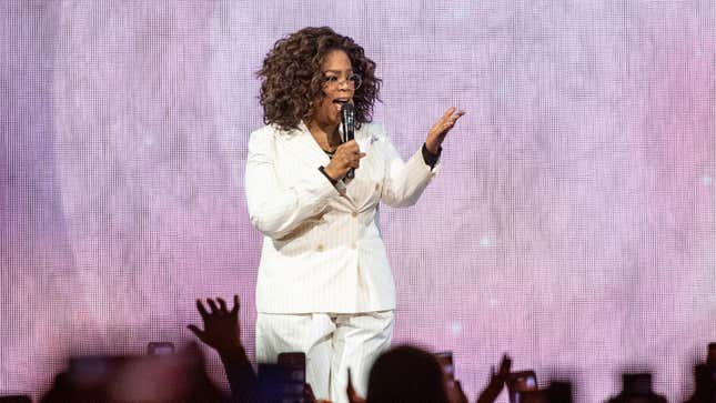 Oprah speaks onstage during ‘Oprah’s 2020 Vision: Your Life in Focus Tour’ presented by WW (Weight Watchers Reimagined) on February 29, 2020, in Inglewood, California.