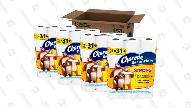 Charmin Essentials Strong Toilet Paper, 1-Ply (48 Rolls) | $20 | Amazon

