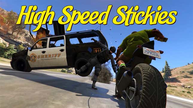 <i>GTA V</i> Player Dodges The Law With Sick Sticky Bomb Stunts