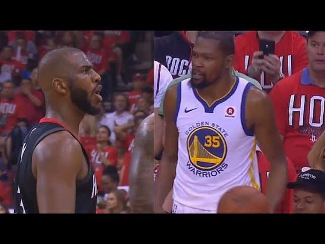 Did Chris Paul Elbow Kevin Durant in the Butthole Last Night?