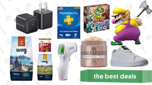 Image for article titled Wednesday&#39;s Best Deals: iPhone 12 Chargers, Wag Dog Food, PlayStation Plus, Himalayan Scrub Salt, K-Swiss Sneakers, Avengers Stormbreaker Axe, and More