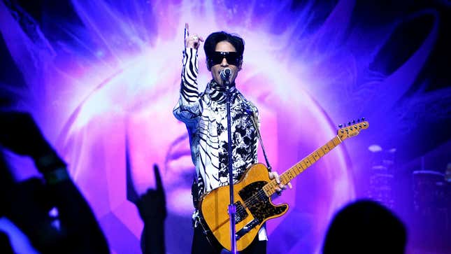 Prince performs his first of three shows onstage during “One Night... Three Venues” on March 28, 2009, in Los Angeles, Calif.