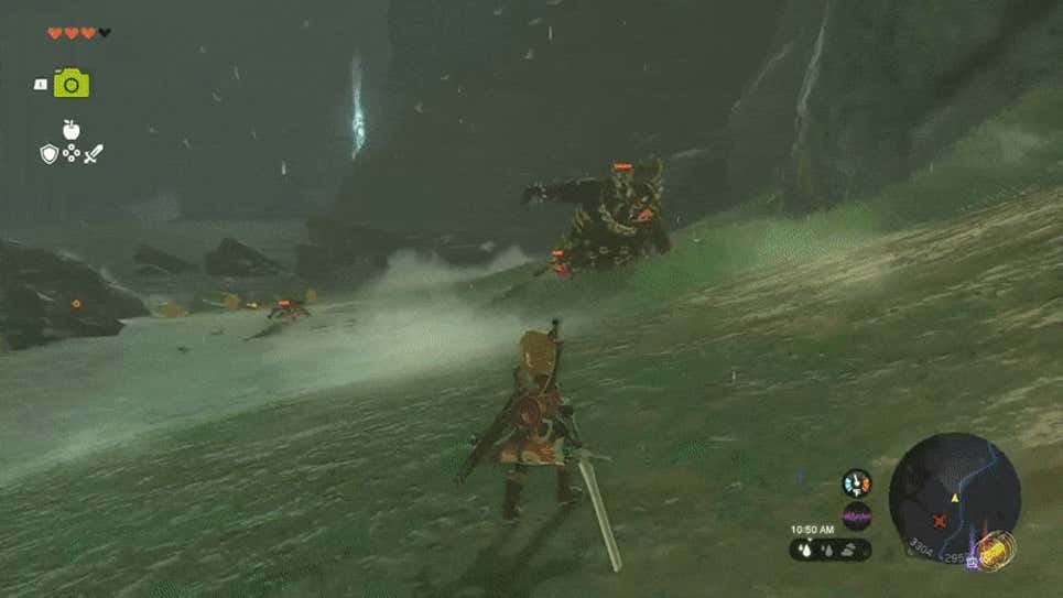 Rotating Weapon Recall Trick in The Legend of Zelda Tears of the Kingd