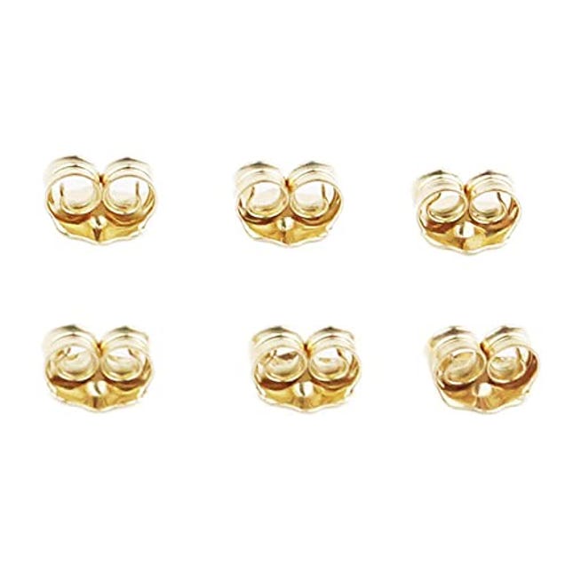 Orgrimmar 14K Gold Earring Backs Yellow Ear Locking for Stud Ear Rings (3 Pairs), Now 10% Off