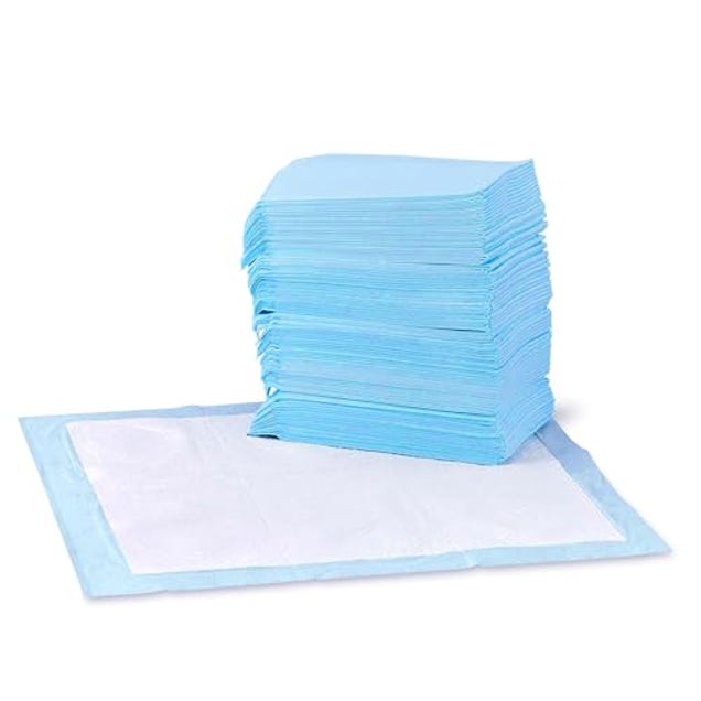Amazon Basics Dog and Puppy Pee Pads with Leak-Proof Quick-Dry Design for Potty Training, Now 15% Off