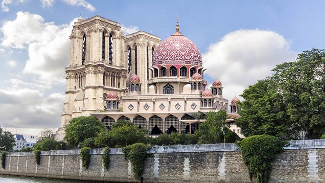 Removed Notre Dame Scaffolding Reveals Construction Crew Accidentally Built Mosque