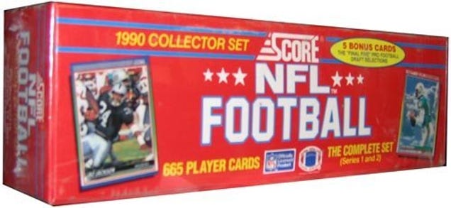 1990 Score Football Cards Factory Set, Now 15% Off