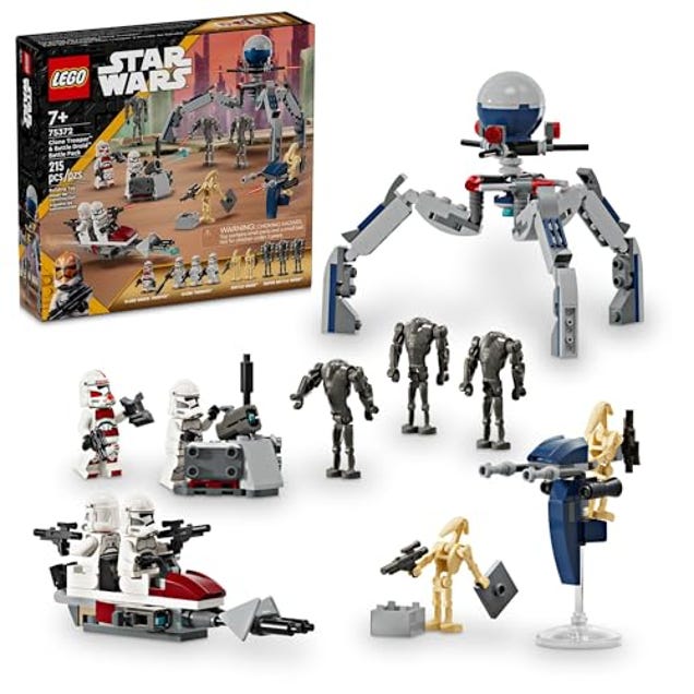 LEGO Star Wars Clone Trooper & Battle Droid Battle Pack Set for Kids, Now 20% Off