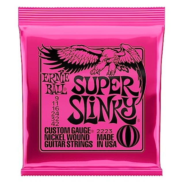 Ernie Ball Super Slinky Nickel Wound Electric Guitar Strings, Now 35% Off