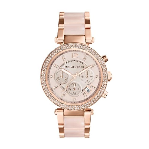Michael Kors Parker Chronograph Rose Gold-Tone Stainless Steel Women's Watch (Model: MK5896), Now 60% Off