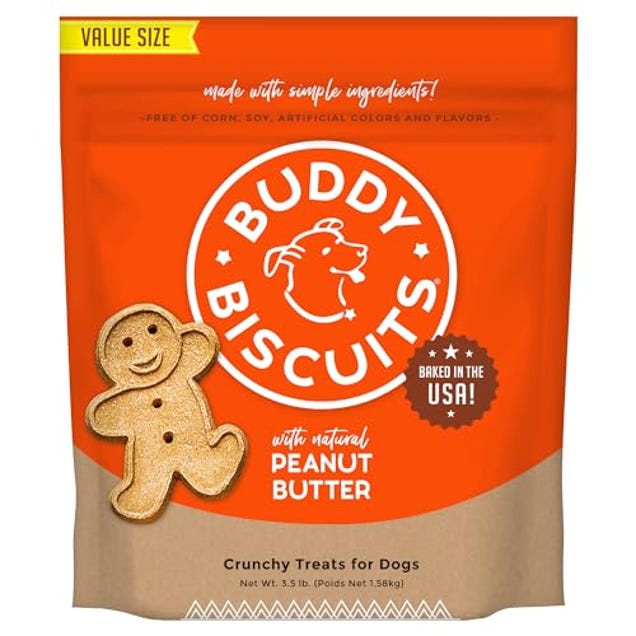 Buddy Biscuits 3.5 lbs. Bag of Crunchy Dog Treats Made with Natural Peanut Butter, Now 36% Off
