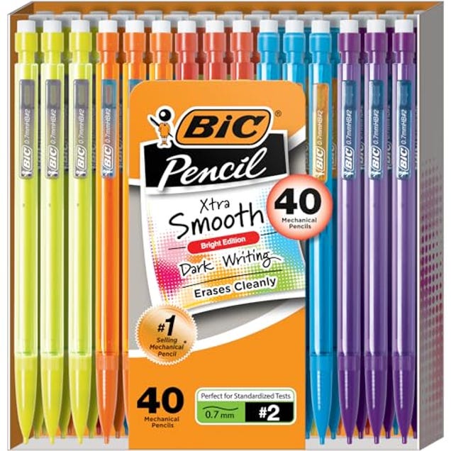 BIC Xtra-Smooth Mechanical Pencils with Erasers (MPCE40-BLK), Now 59% Off