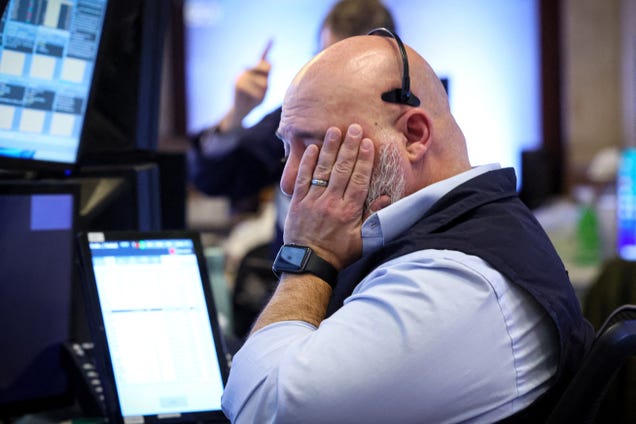 The Dow plunges 450 points as Tesla and health stocks sink while oil spikes