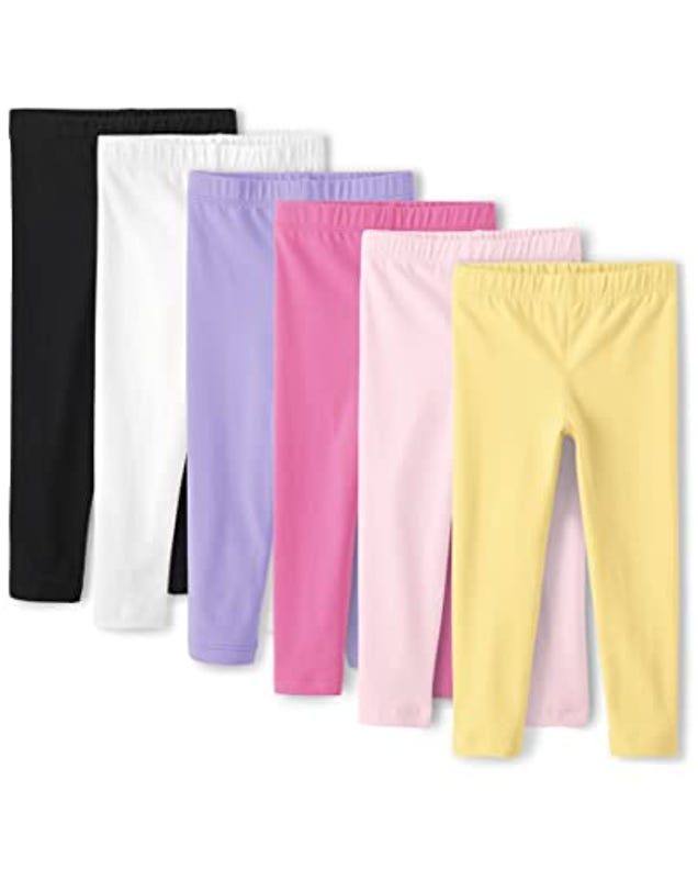 The Children's Place Baby Girl's and Toddler Basic Solid Leggings 6-Pack, Now 80% Off