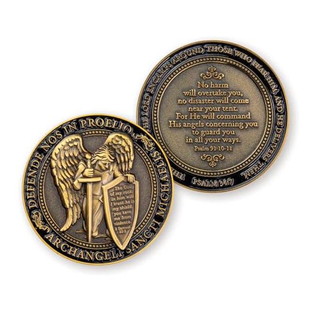 St Michael Challenge Coin, Now 13% Off