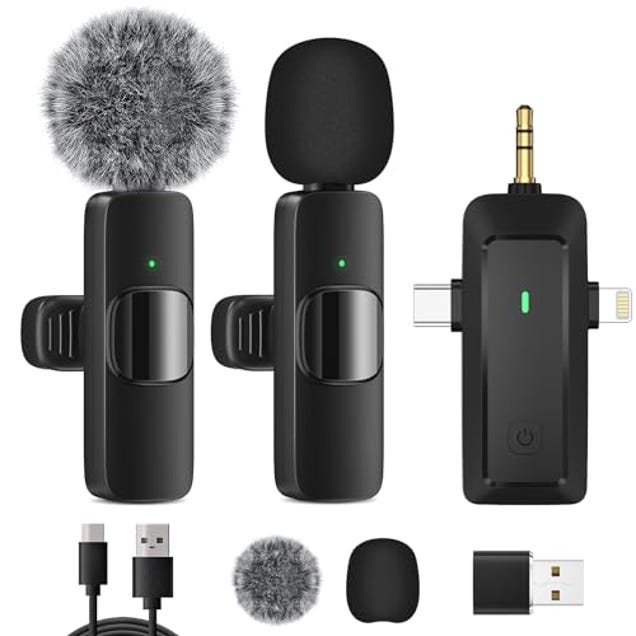 HMKCH Wireless Lavalier Microphone for iPhone, Now 19% Off