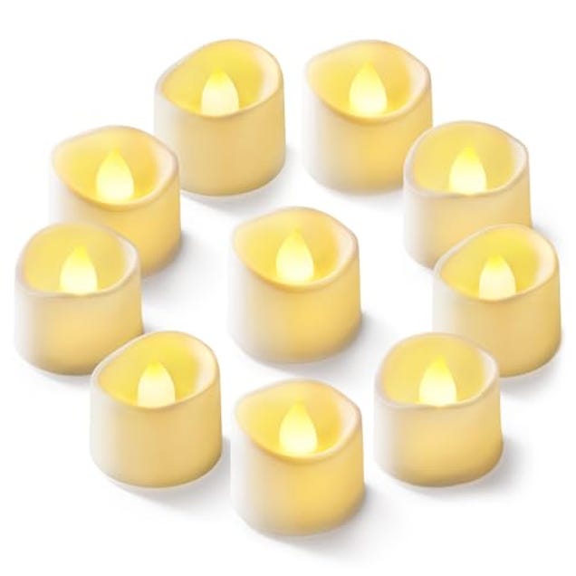 Homemory 12-Pack Flameless LED Tea Lights Candles Battery Operated, Now 59% Off