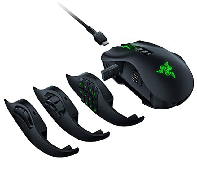 Razer Naga Pro Wireless Gaming Mouse: Interchangeable Side Plate w/ 2, Now 33% Off