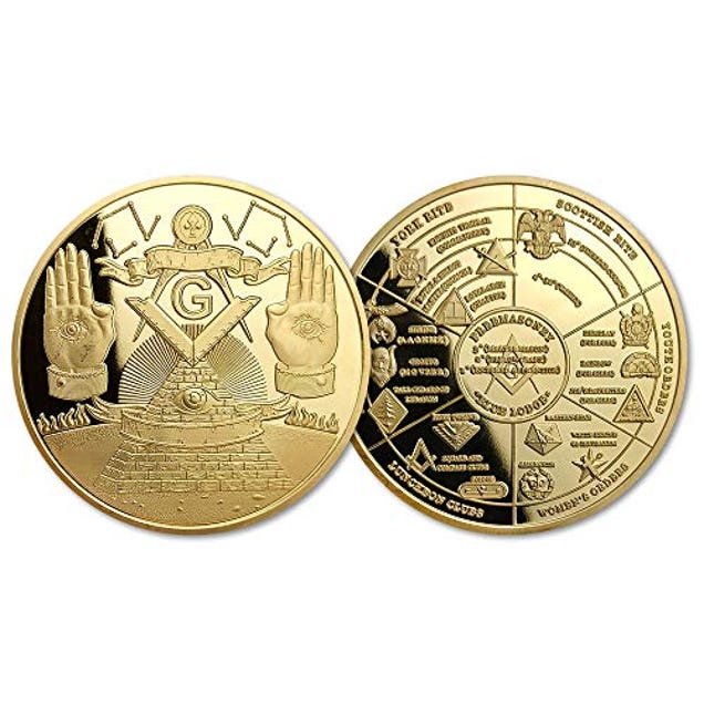 Masonic Challenge Coin Freemasonry Family Symbol Coin, Now 50% Off