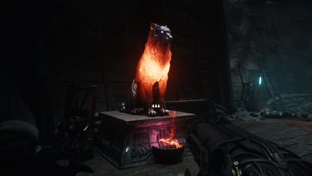 Image for Rip And Tear These Ominous Wolf Statues In Doom: The Dark Ages