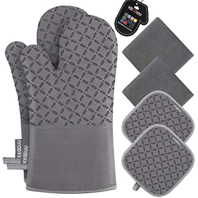 KEGOUU Oven Mitts and Pot Holders 6pcs Set, Now 33% Off