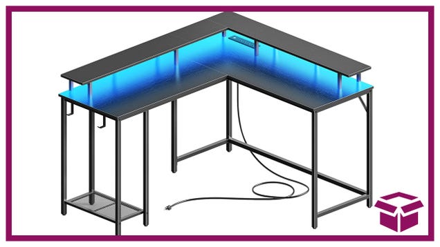 Ignite Your Gaming Session with SUPERJARE LED Desk, 58% Off for Amzon Prime Day