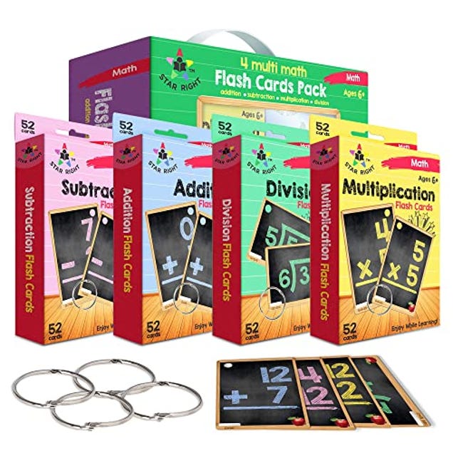 Star Right Math Flash Cards Set of 4, Now 27% Off