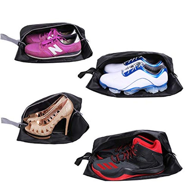 YAMIU Travel Shoe Bags Set of 4 Waterproof Nylon with Zipper for Men & Women, Now 36% Off