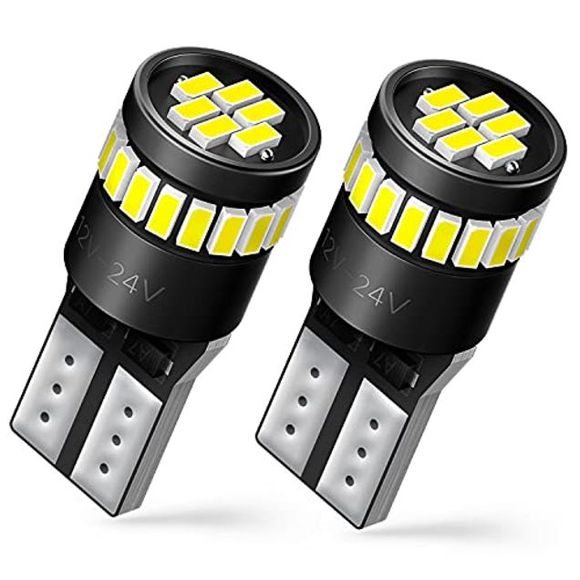 AUXITO 194 LED Bulbs for License Plate Light 168 175 2825 W5W T10 24-SMD 3014 Chipsets 6000K White for Car Dome Door Map Dash Courtesy Step License Plate Lights, Now 29% Off
