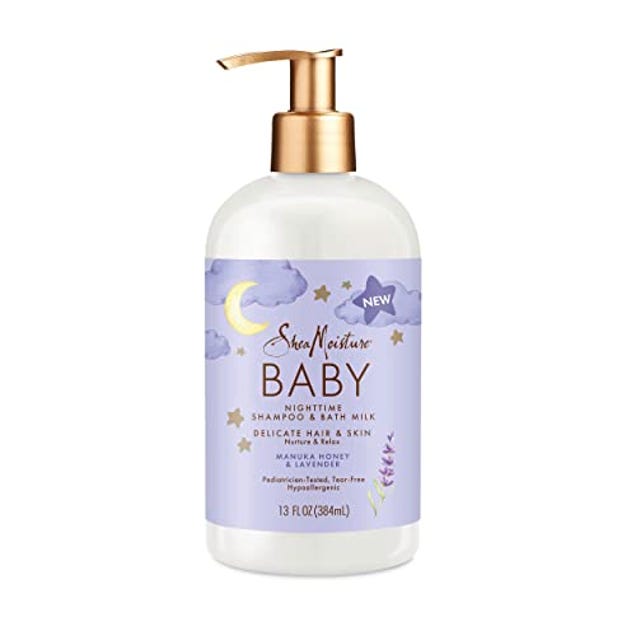 SheaMoisture Baby Shampoo & Bath Milk Manuka Honey & Lavender for Delicate Hair and Skin Nighttime Skin and Hair Care Regimen 13 oz, Now 10% Off