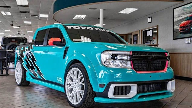 This SEMA Ford Maverick Show Truck Is A Symphony In Teal