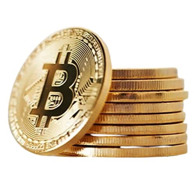 10 Pcs Bitcoin Coin Souvenir with Coin Case, Now 12% Off