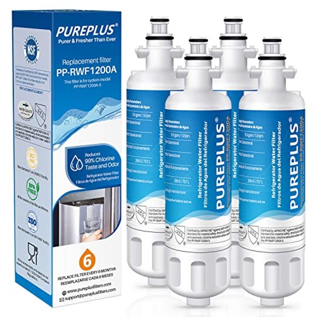 PUREPLUS 9690 Replacement for kenmore Elite 469690 LG LT700P RFC 1200A ADQ36006102 ADQ36006101 LFX28968ST RWF1052 RWF1200A LFXS29626S LFXS30766S LFX31925ST LFX31945ST Refrigerator Water Filter, Now 19% Off