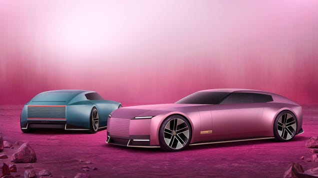 Jaguar Type 00 Concept Is A Pink Panther Acid Trip Of An Electric Coupe With A Stone And Brass Interior