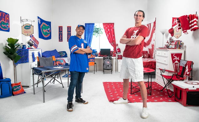 We Challenged Two Guys To Decorate A Dorm Room Using Only Fan Merch