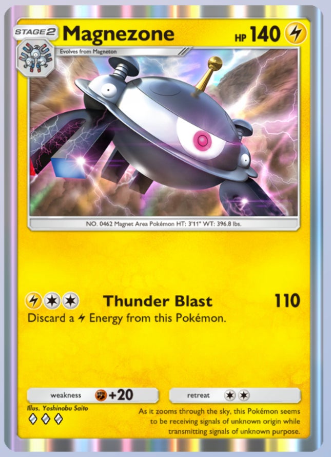 Uma captura de tela do cartão Magnezone da bolsa Pokémon TCG.