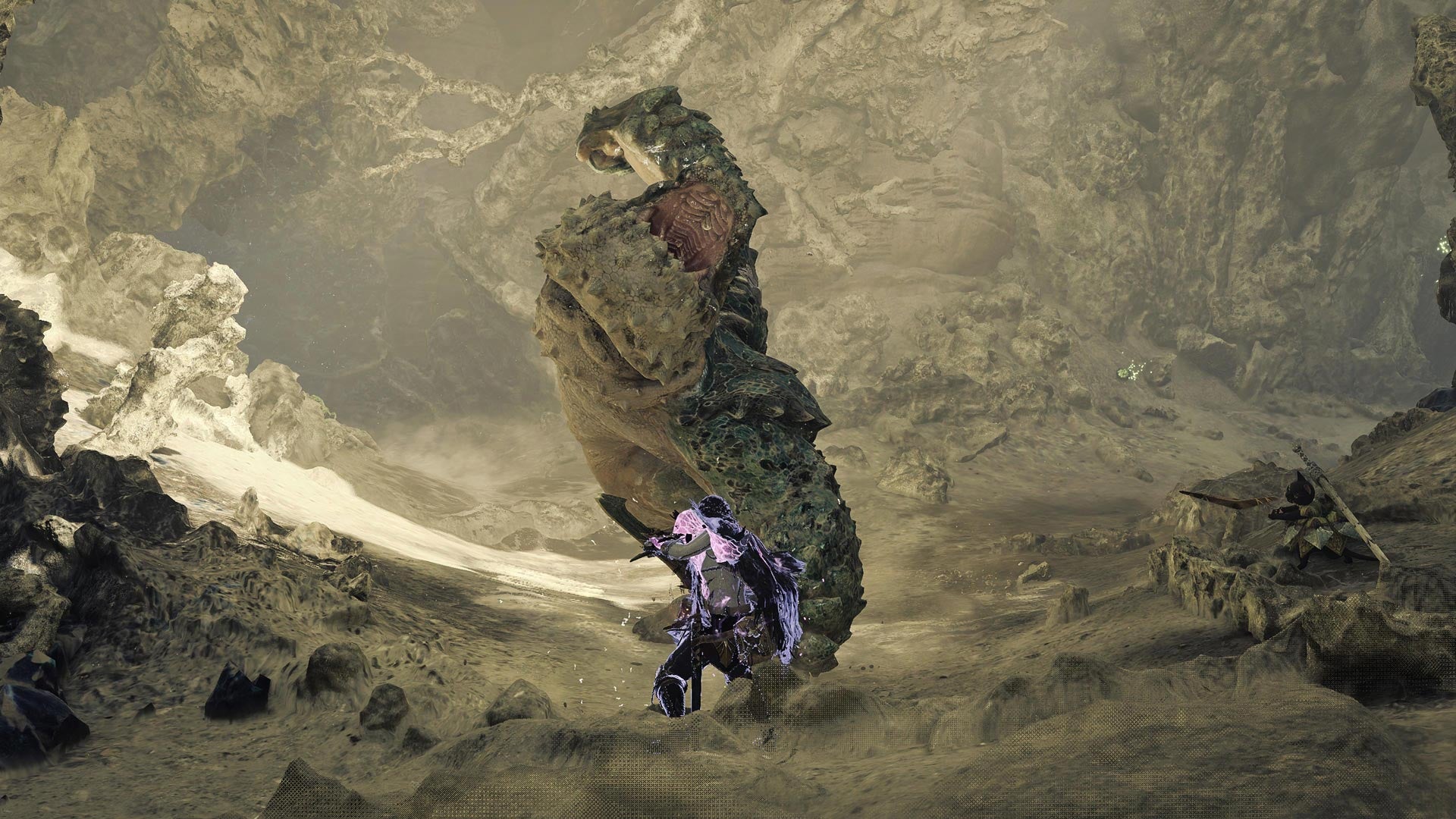 Chatacabra is preparing to close the spoiler hunter, wearing the scarf in front of him.