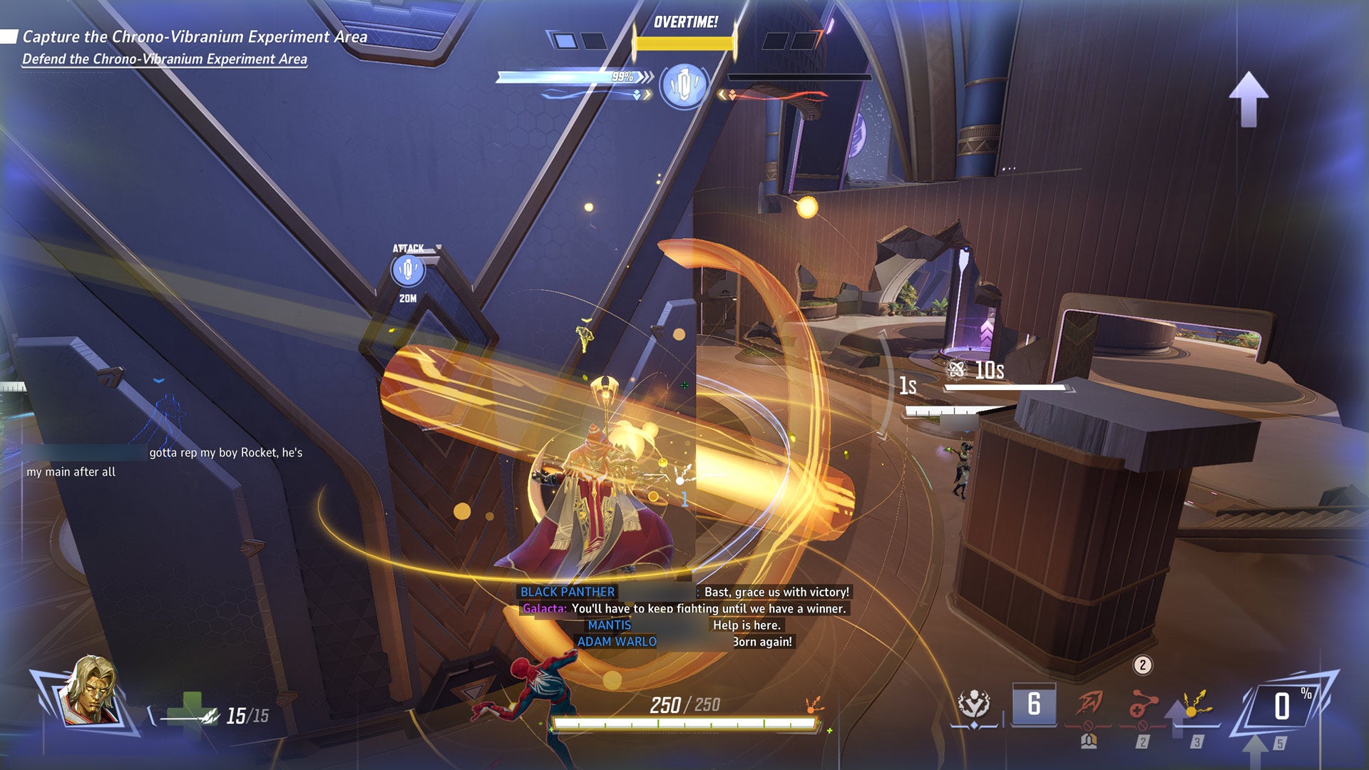 Adam Warck uses a devastating attack against his enemies.