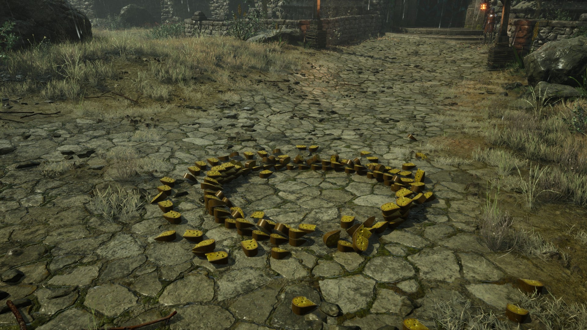 250 Asfin cheese on the ground outside the anvil of forgetfulness.