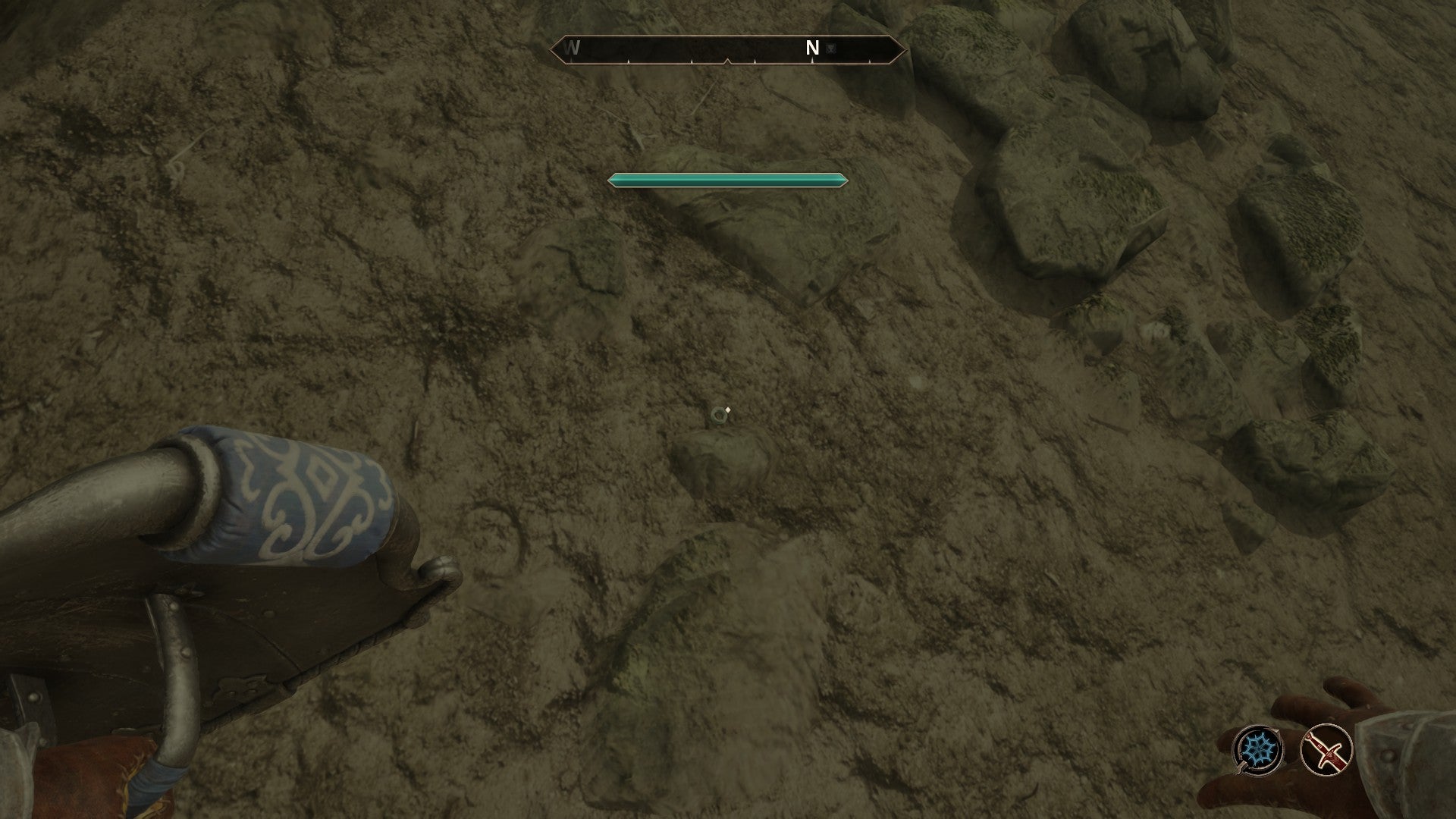 The devastation ring sits at the bottom of the lake in oblivion.