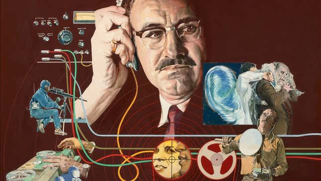 Gene Hackman appears in film art for conversation. 