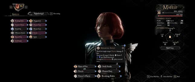 Screenshot, like a maelle character screen.