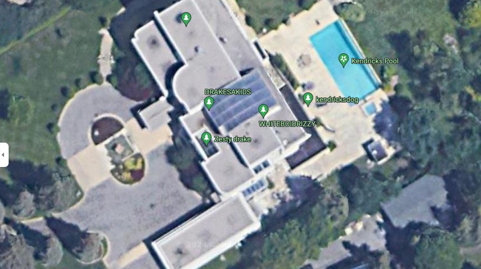 Поклонники переименовали особняк Дрейка в «Дом Кендрика» на Google Maps